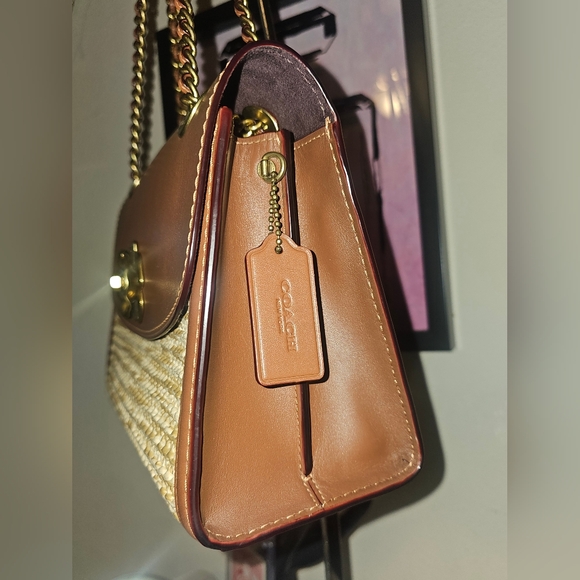 Rare Coach Parker Leather/Straw Bag! - Picture 8 of 17